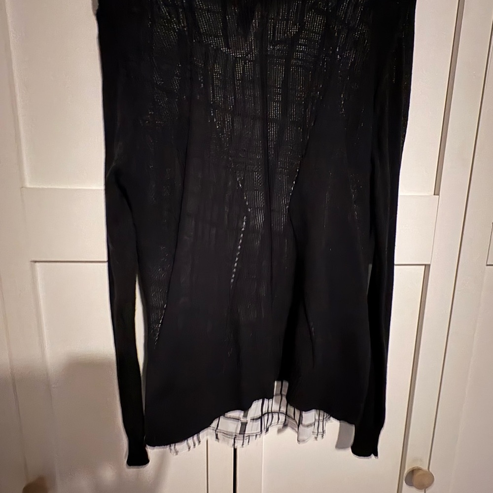 AB Studio Black Women's Sweater/Blouse Combination